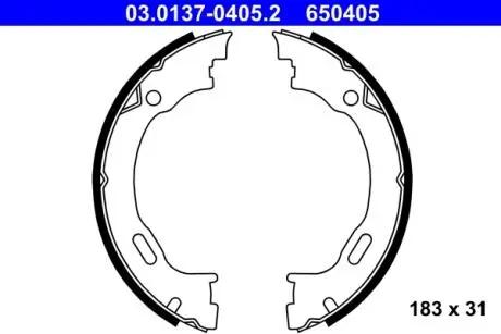 Тормозные колодки ручного тормоза ATE 03013704052 (фото 1)