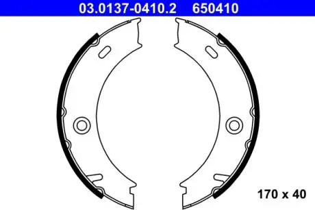 Тормозные колодки ручного тормоза ATE 03013704102 (фото 1)