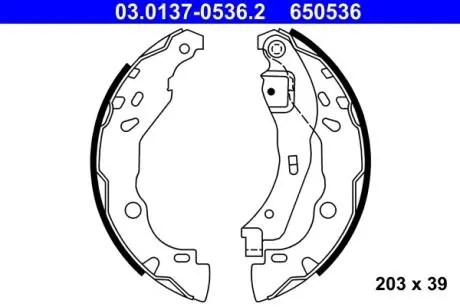 SZCZКKI HAM 03.0137-0536.2 DACIA LOGAN 1.4, 1.6 04-, 1.5DCI 07-, THALIA 1.4 00-, 1.5DCI, 1.6 16V 02- 203X38 ATE 03013705362