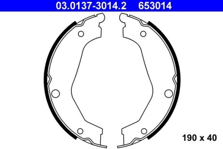 Тормозные колодки ручного тормоза ATE 03013730142 (фото 1)