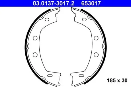Тормозные колодки ручного тормоза ATE 03013730172
