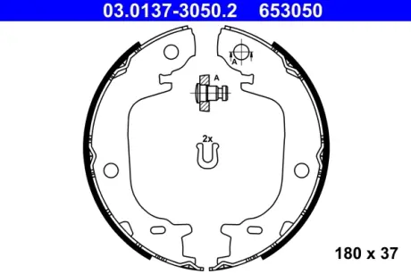 Гальмівна колодка TOYOTA PRIUS PLUS 1.8H 05.11- ATE 03013730502