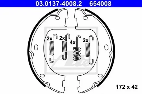 Колодки тормозные ATE 03.0137-4008.2
