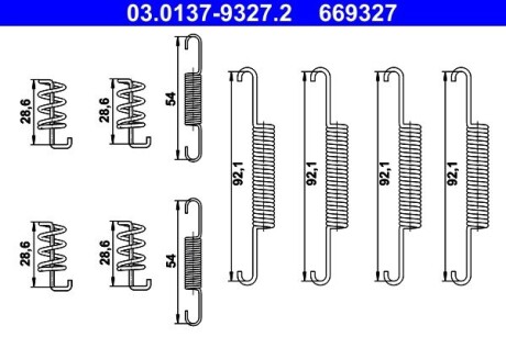 Комплектуючі для гальмівних колодок ATE 03013793272 (фото 1)