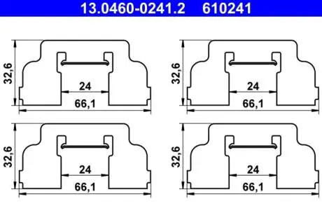 Комплектующие для тормозных колодок ATE 13046002412