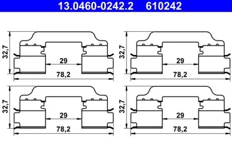 Комплектующие для тормозных колодок ATE 13046002422