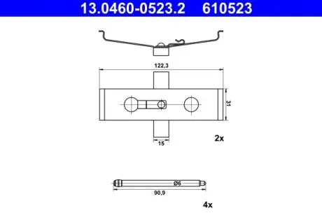 ZEST.MONT.KLOCKУW TESLA MODEL S 17- ATE 13046005232