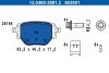 Колодки гальмівні (задні) Peugeot 2008/Opel Corsa F 19- (+ датчик) Q+ ATE 13046038912 (фото 1)