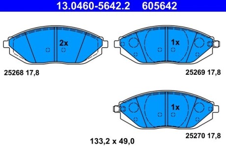 Дисковые тормозные колодки ATE 13046056422