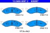 Гальмівні колодки, дискове гальмо (набір) ATE 13046058972 (фото 1)