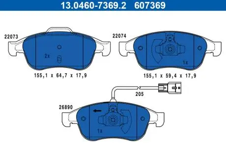 Автозапчасть ATE 13046073692