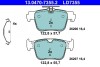 Колодки гальмівні (задні) Audi A3/Seat Leon/Skoda Octavia/VW Golf VIII 19-/Caddy 20- ATE 13047073552 (фото 1)