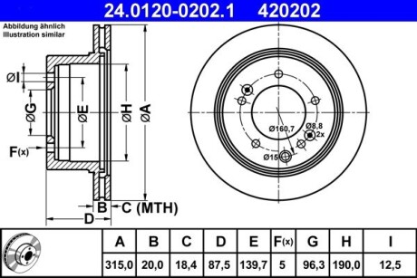 Тормозной диск ATE 24012002021