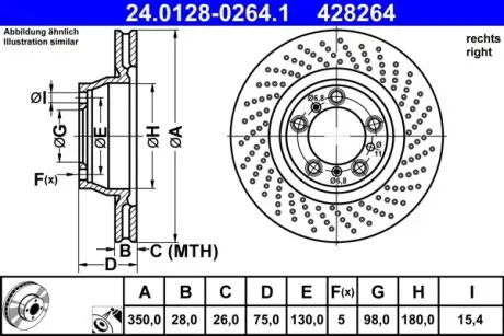 Диск гальмівний ATE 24012802641