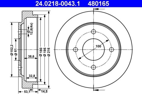 Гальмівний барабан ATE 24021800431