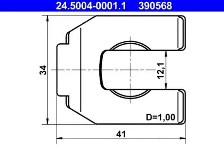 Кронштейн гальмівного шланга ATE 24.5004-0001.1