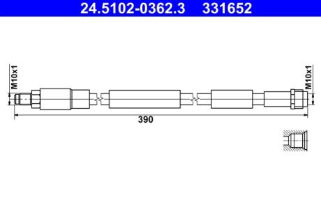 Гальмівний шланг ATE 24.5102-0362.3