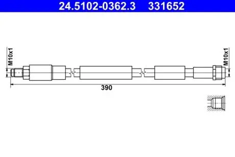 Гальмівний шланг ATE 24.5102-0362.3