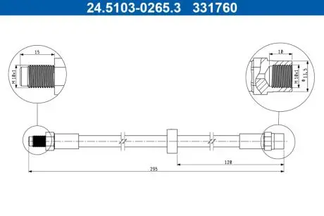 Гальмівний шланг ATE 24.5103-0265.3