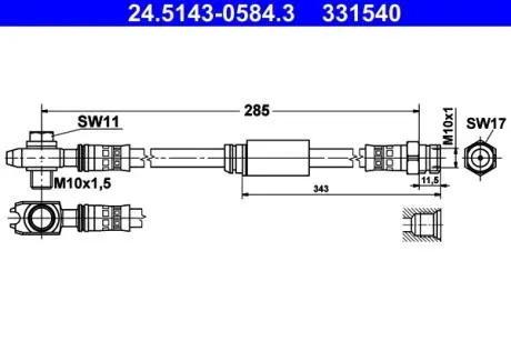 PRZEWаD HAM. ELAST. VW P. BEETLE/GOLF/JETTA 11- LE/PR ATE 24514305843