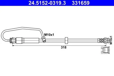Гальмівний шланг ATE 24.5152-0319.3