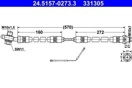 Przewвd hamulw. 83.1064-0060.3 ATE 24515702733
