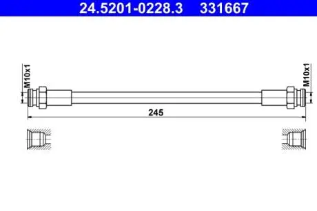 Гальмівний шланг ATE 24.5201-0228.3