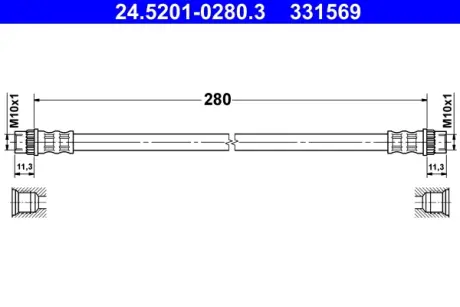 PRZEWУD HAM. DACIA DUSTER ATE 24520102803