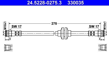 Шланг тормозной ATE 24522802753