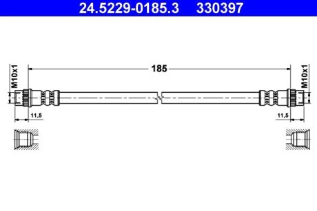 Шланг тормозной ATE 24522901853