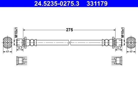 Шланг гальмівний ATE 24523502753