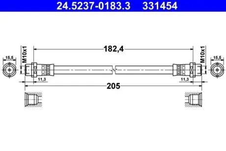 Тормозной шланг ATE 24523701833