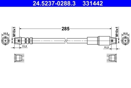 Шланг тормозной ATE 24523702883