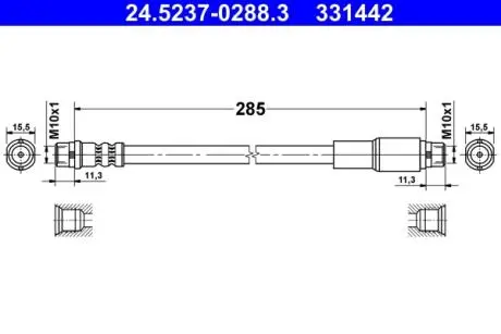 Шланг тормозной ATE 24523702883