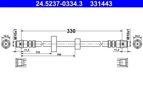 Шланг гальмівний ATE 24523703343