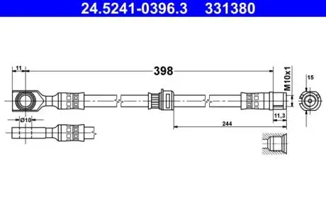 Przewвd hamul. 83.7207-0396.3 ATE 24524103963
