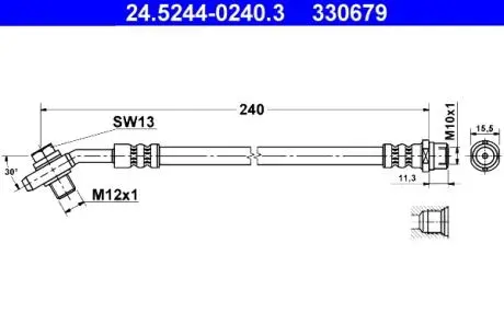Шланг тормозной ATE 24524402403