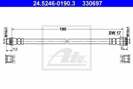 Шланг тормозной ATE 24524601903