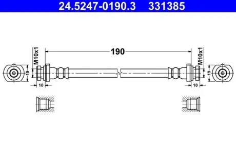 Шланг тормозной ATE 24524701903