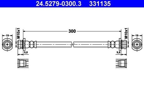 Шланг гальмівний ATE 24527903003