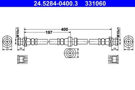 Шланг тормозной ATE 24528404003
