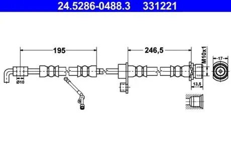 Шланг гальмівний ATE 24528604883
