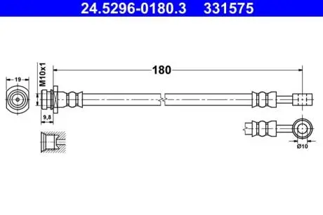 PRZEWУD HAM 24.5296-0180.3 SUZUKI SWIFT IV 1.2 10-, 1.3DDIS 10- ATE 24529601803