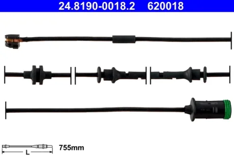 Датчик зносу гальмівних колодок передн CHEVROLET VIVA OPEL ASTRA G, ASTRA G CLASSIC, ASTRA G/KOMBI, ZAFIRA A 1.2-2.2D 02.98-12.09 ATE 24819000182