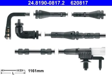 Датчик зносу гальмівних колодок передн LAND ROVER DISCOVERY SPORT, RANGE ROVER EVOQUE 1.5H-2.2D 06.11- ATE 24819008172