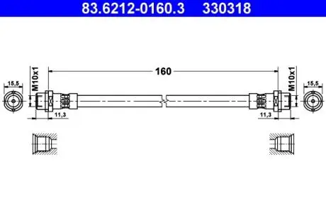 Шланг тормозной ATE 83621201603