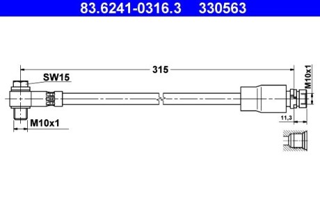 Шланг тормозной ATE 83624103163