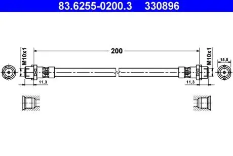 Шланг тормозной ATE 83625502003