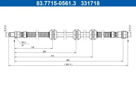 Гальмівний шланг ATE 83.7715-0561.3