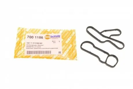 Прокладка масляного радиатора BMW 3 (E90/F30/F80)/5 (F10)/7 (F01/F02/F03/F04)/X3 (F25) 07-18 (к-кт) AUTOTECHTEILE 700 1186